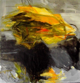 o.T. (gelb schwarz), 95x100, 2008