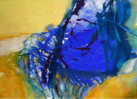 o.T. (kobalt), 70x100, Acryl auf Karton, 2006