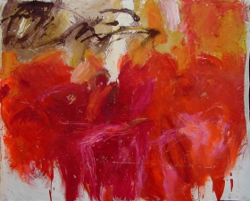 o.T. (rot2), Lw. 160x195, 2006