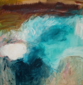 o.T. (türkis), 100x100, 2008