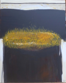 o.T. (Pelziger Mund), 100x80, 2015