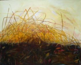 Herbstlicher Strohhaufen, 80x100, 2013