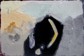 o.T. (Sand), Mischtechnik, 80x120, 2004